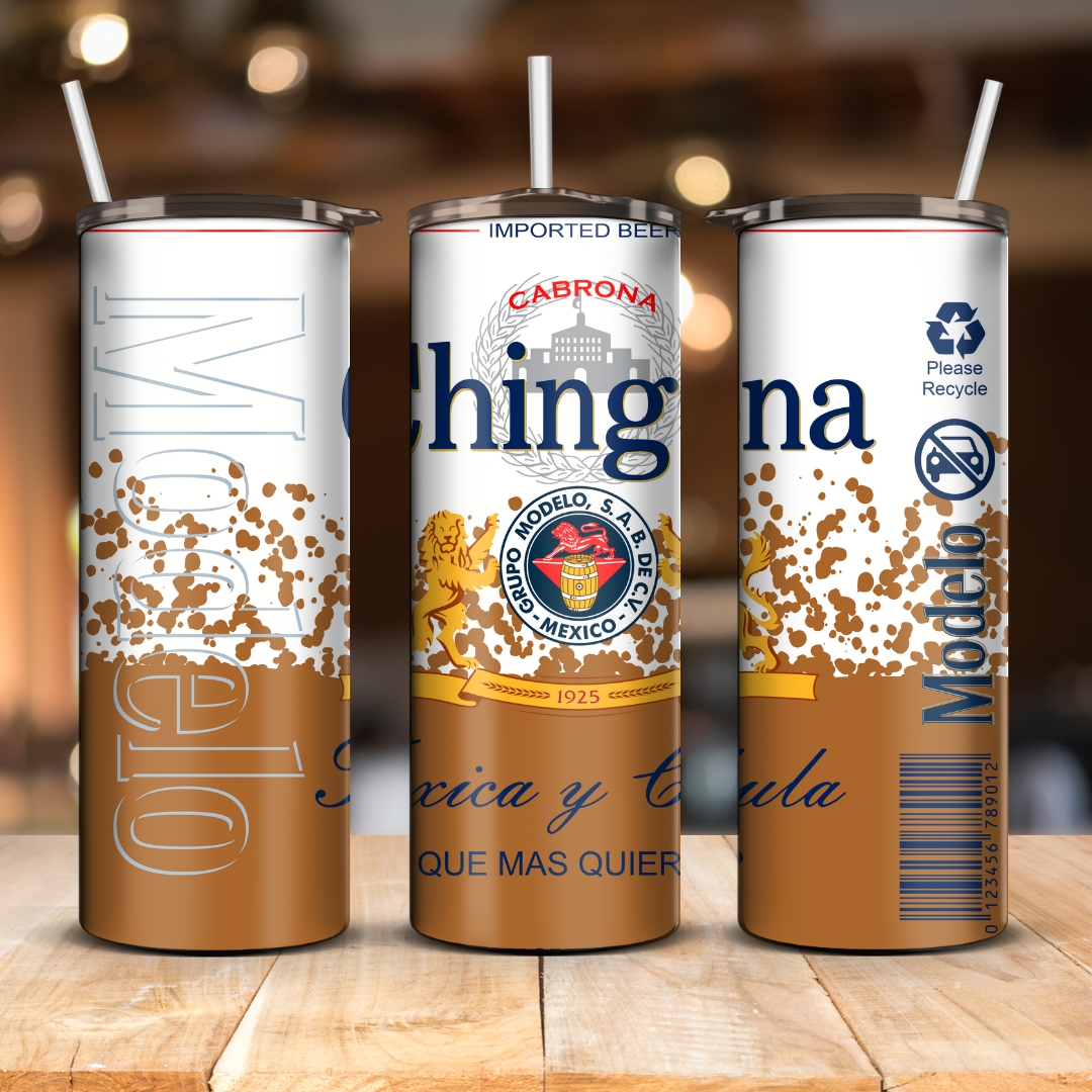 Vaso Termo Chingona, toxica y chula Brown