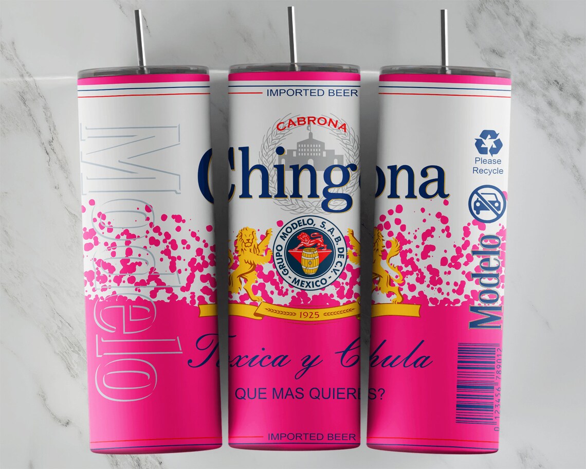 Vaso Termo Chingona, toxica y chula Pink